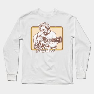 Gordon Lightfoot / Retro Style Country Fan Design Long Sleeve T-Shirt